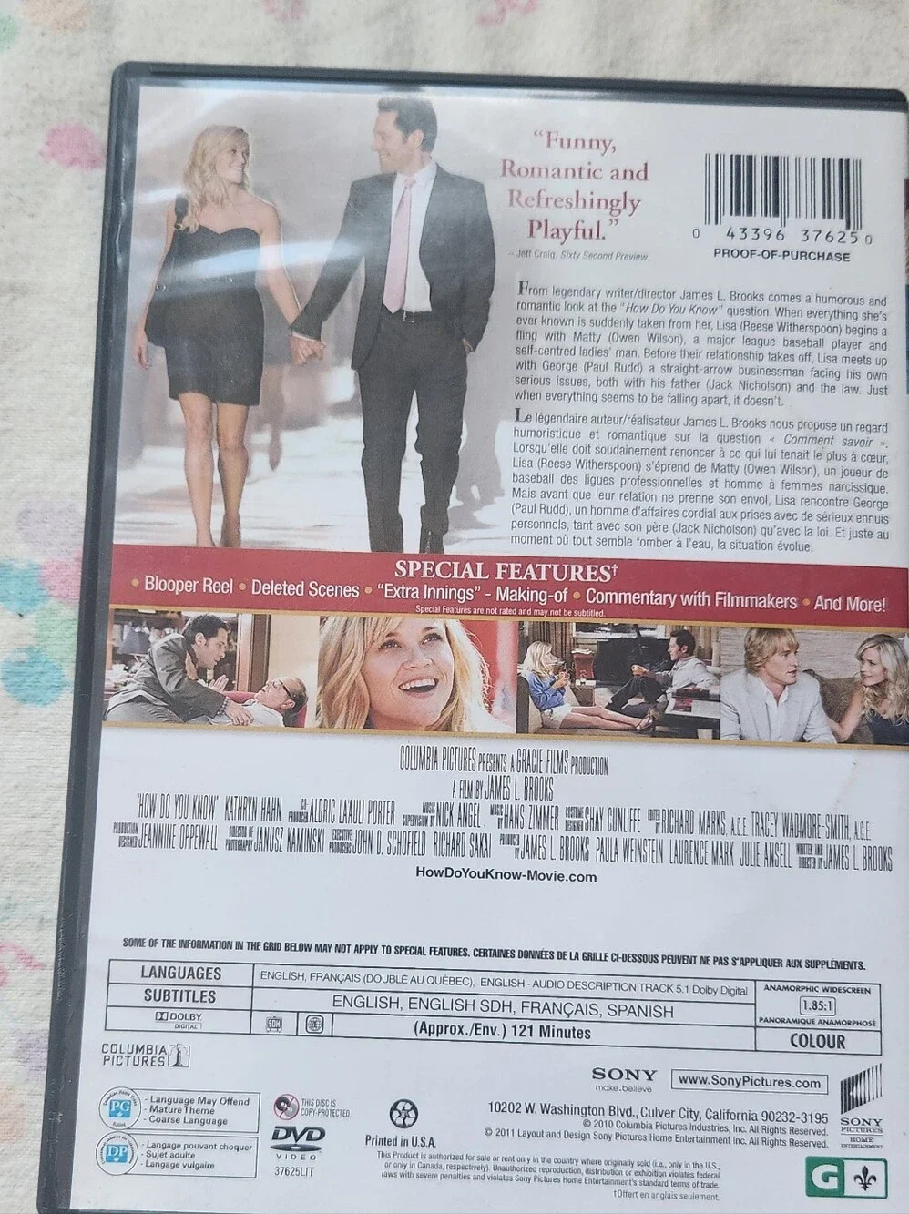 🎞 *** 4/15 ***🎞 How Do You Know DVD - - Picture 2 of 3
